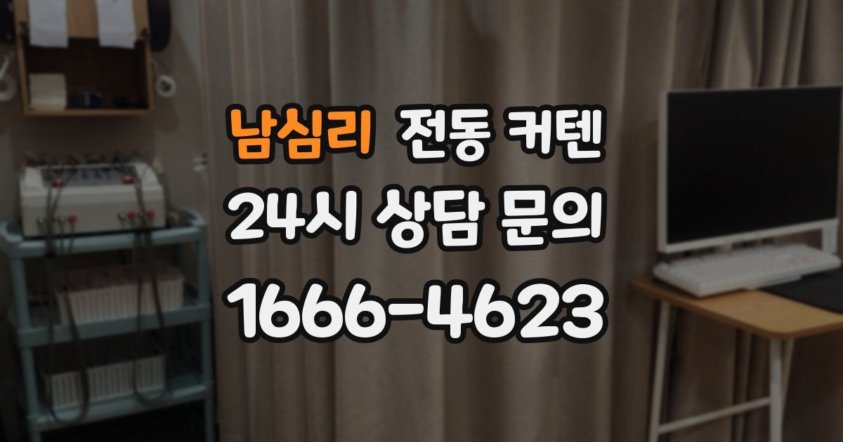 남심리 전동 커텐