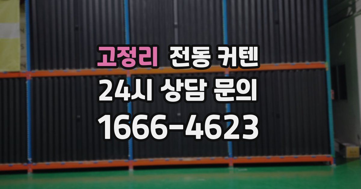고정리 전동 커텐