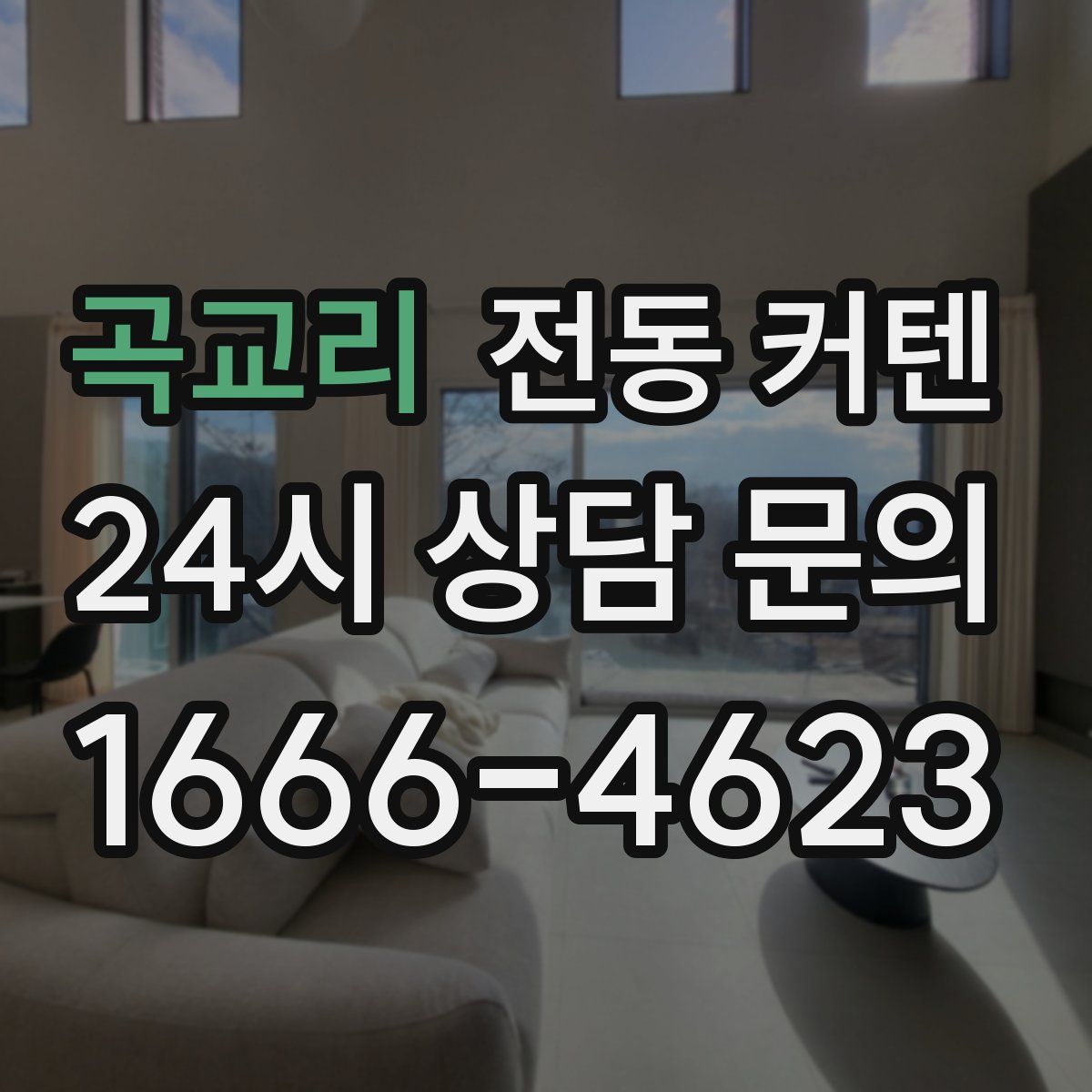 곡교리 전동 커텐