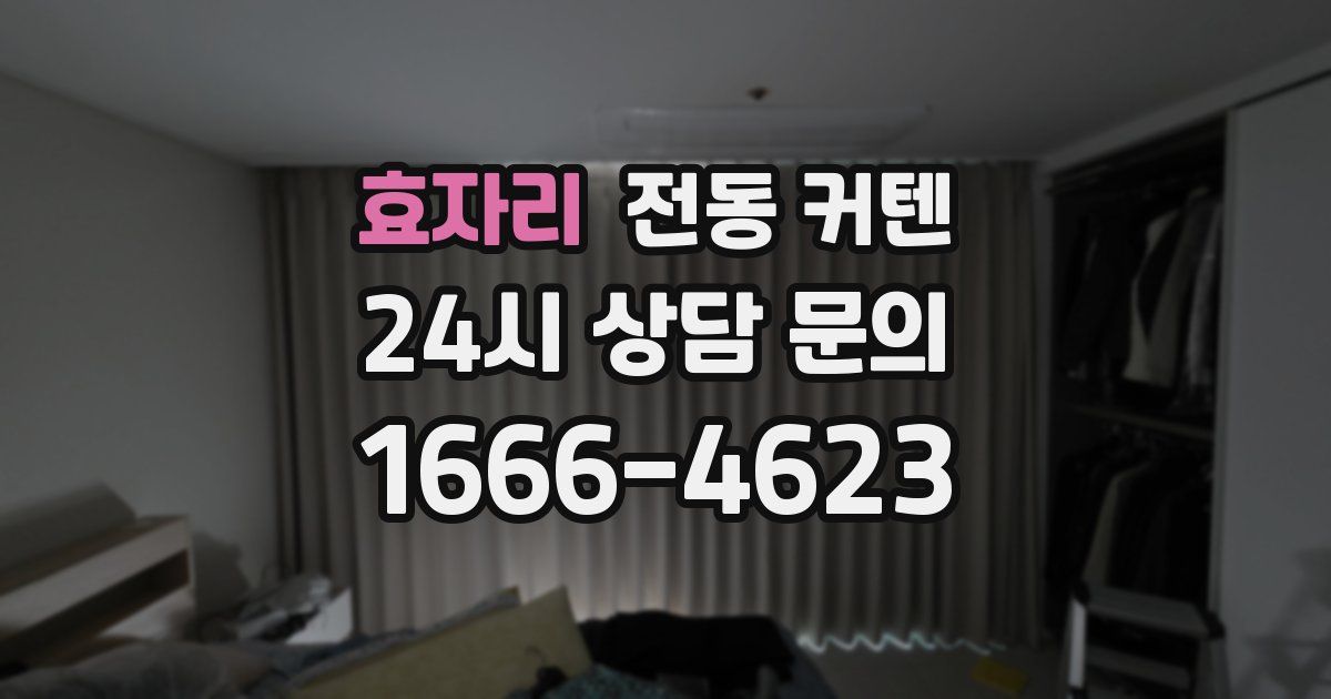 효자리 전동 커텐