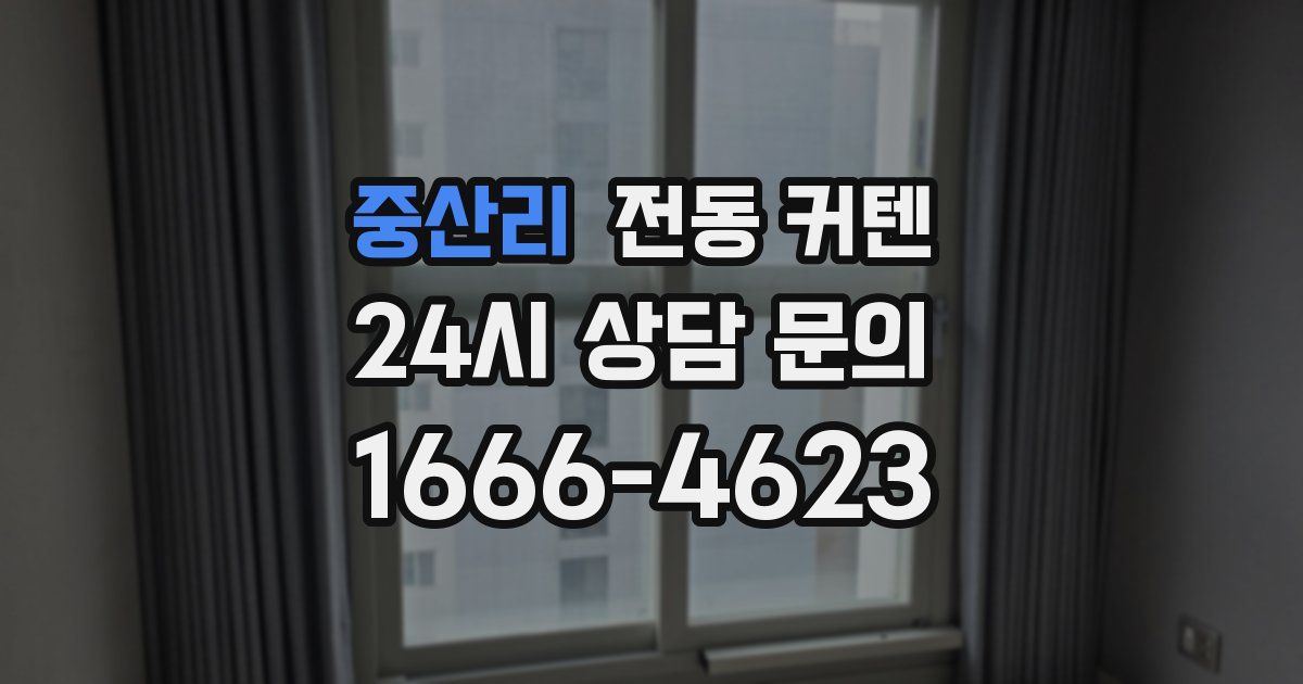 중산리 전동 커텐