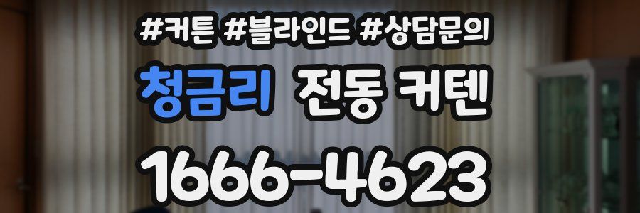 청금리 전동 커텐