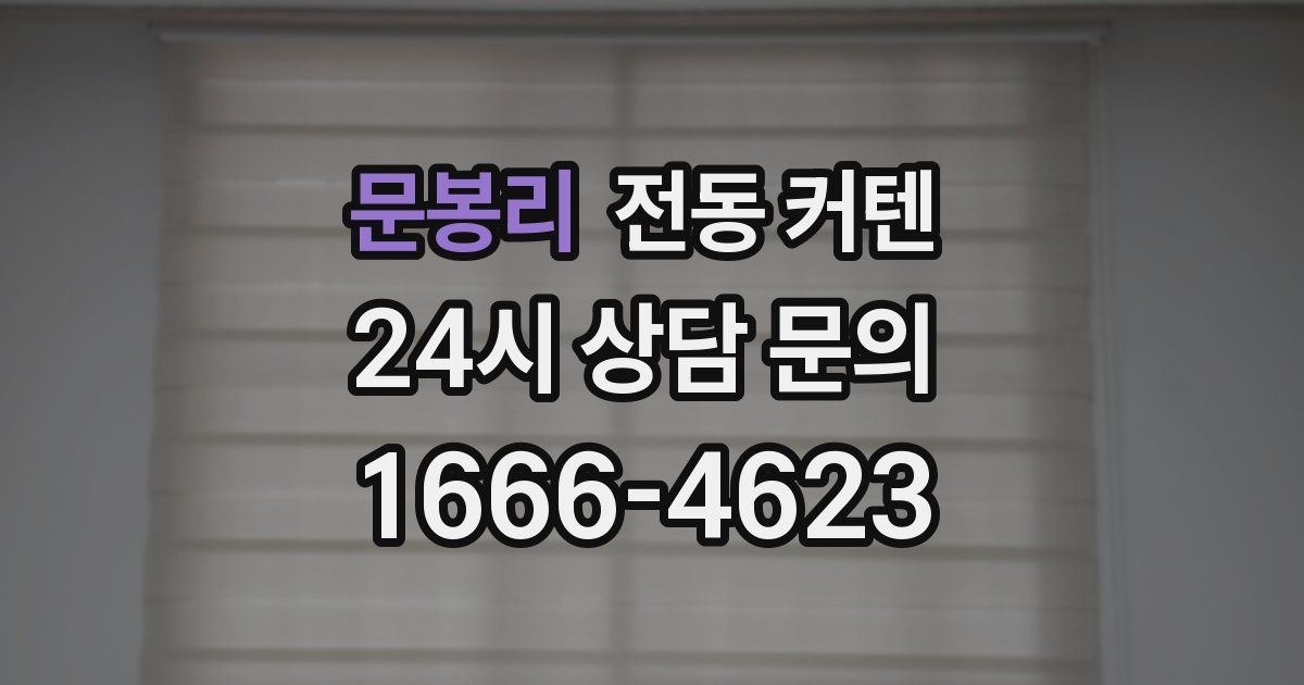 문봉리 전동 커텐