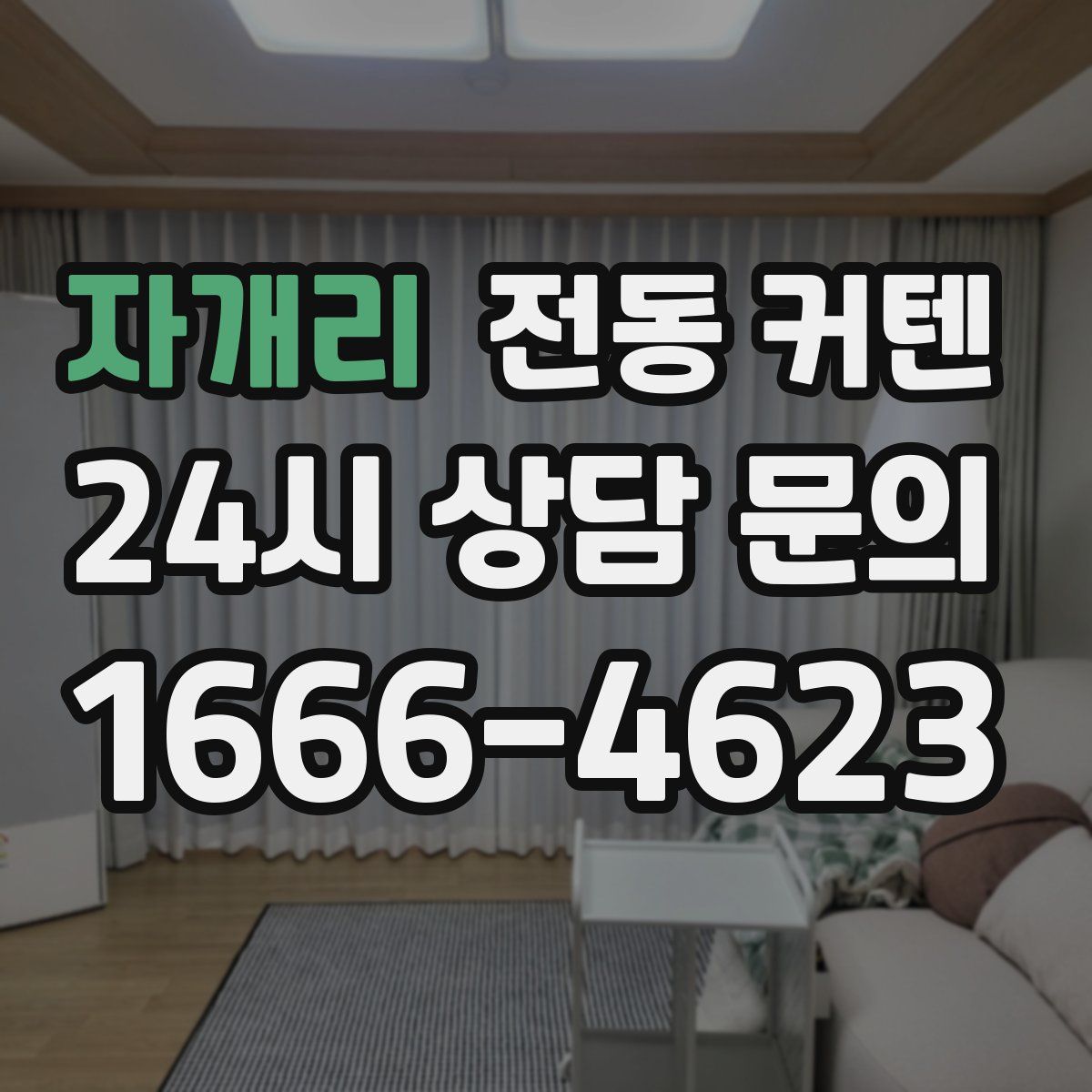 자개리 전동 커텐