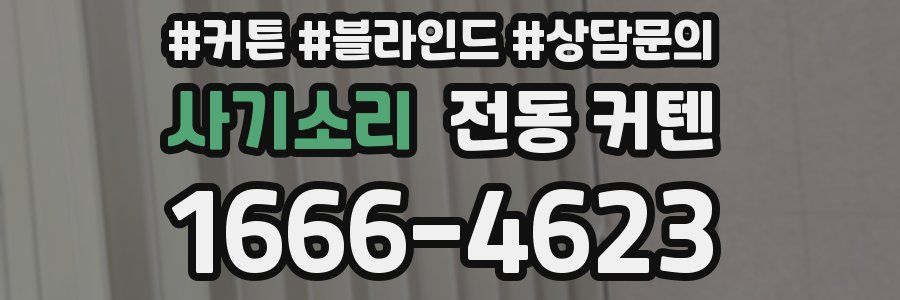 사기소리 전동 커텐