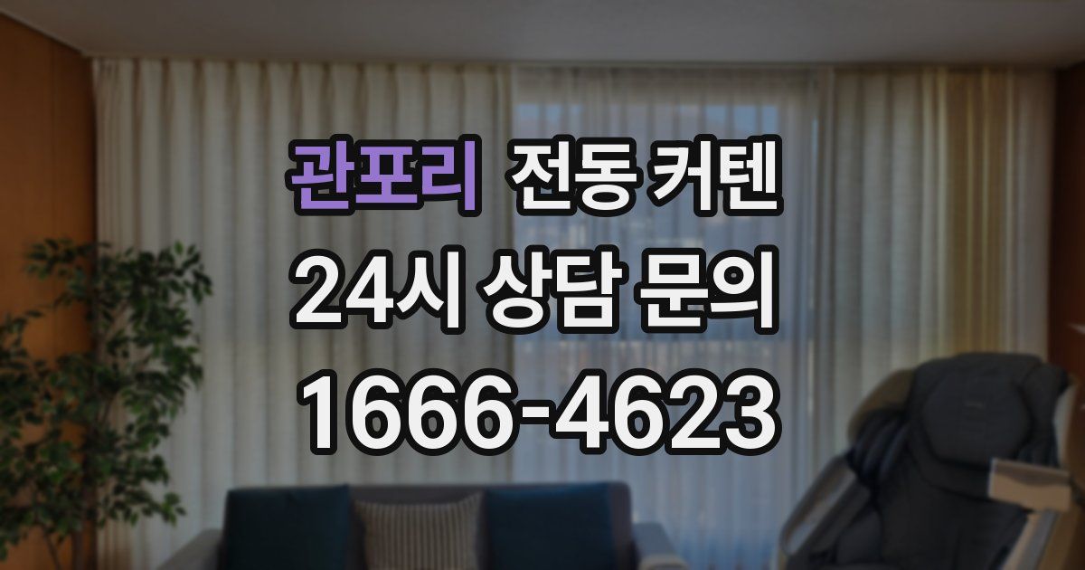 관포리 전동 커텐
