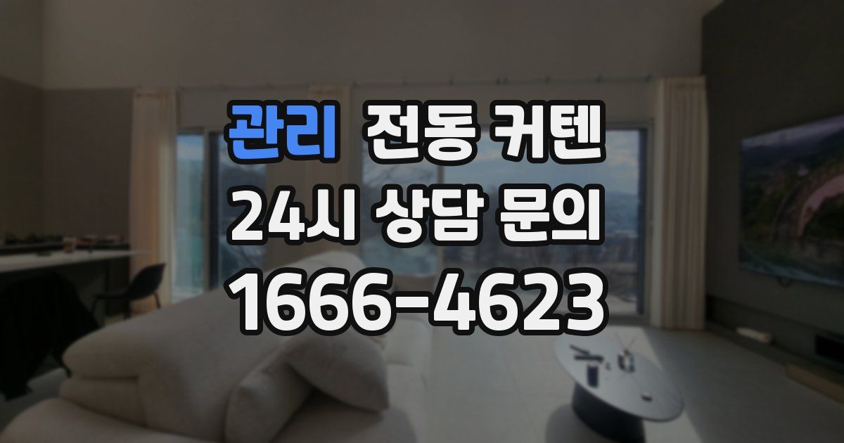 관리 전동 커텐