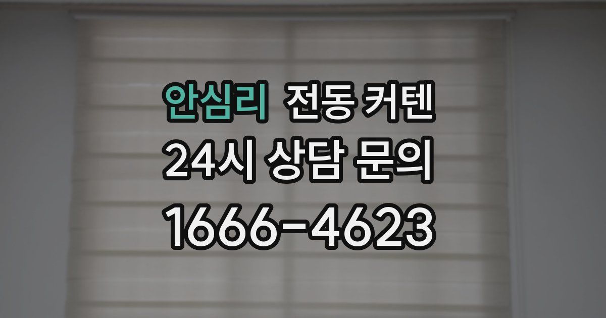 안심리 전동 커텐