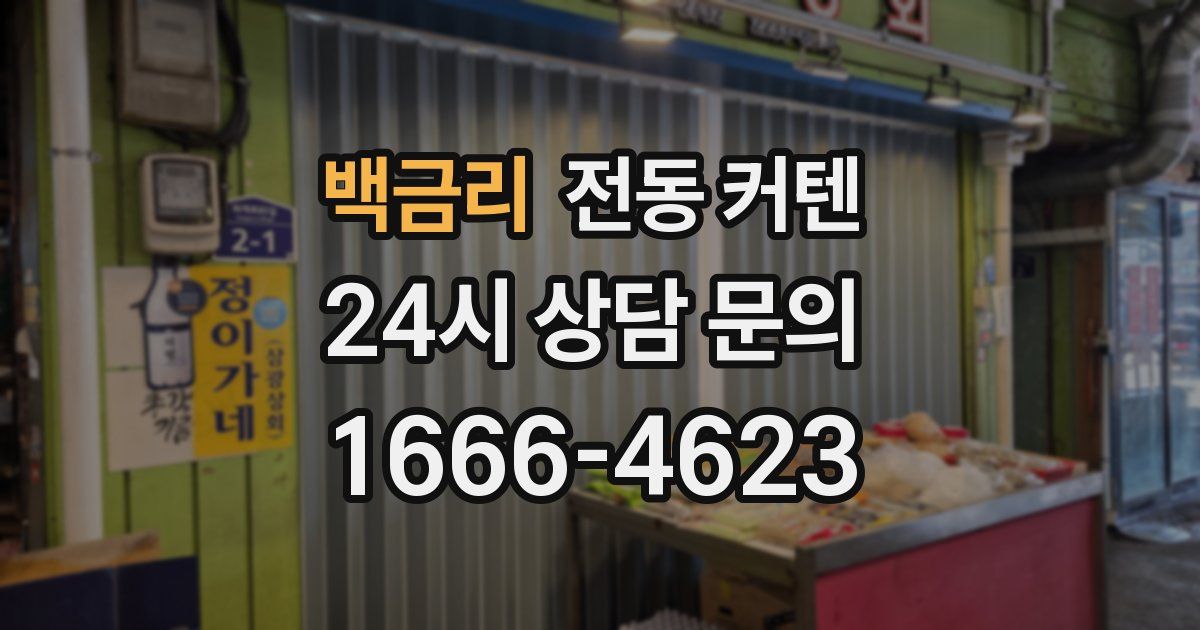백금리 전동 커텐