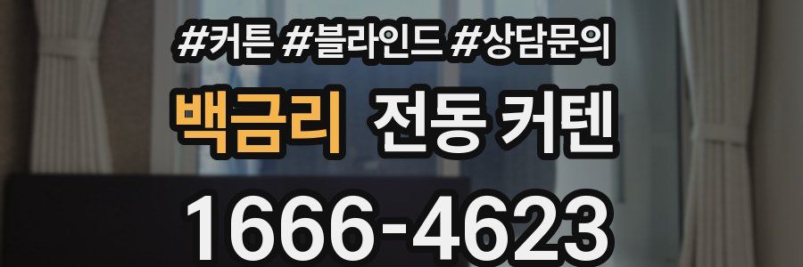 백금리 전동 커텐
