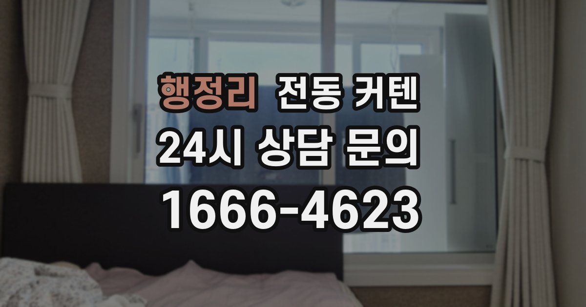 행정리 전동 커텐
