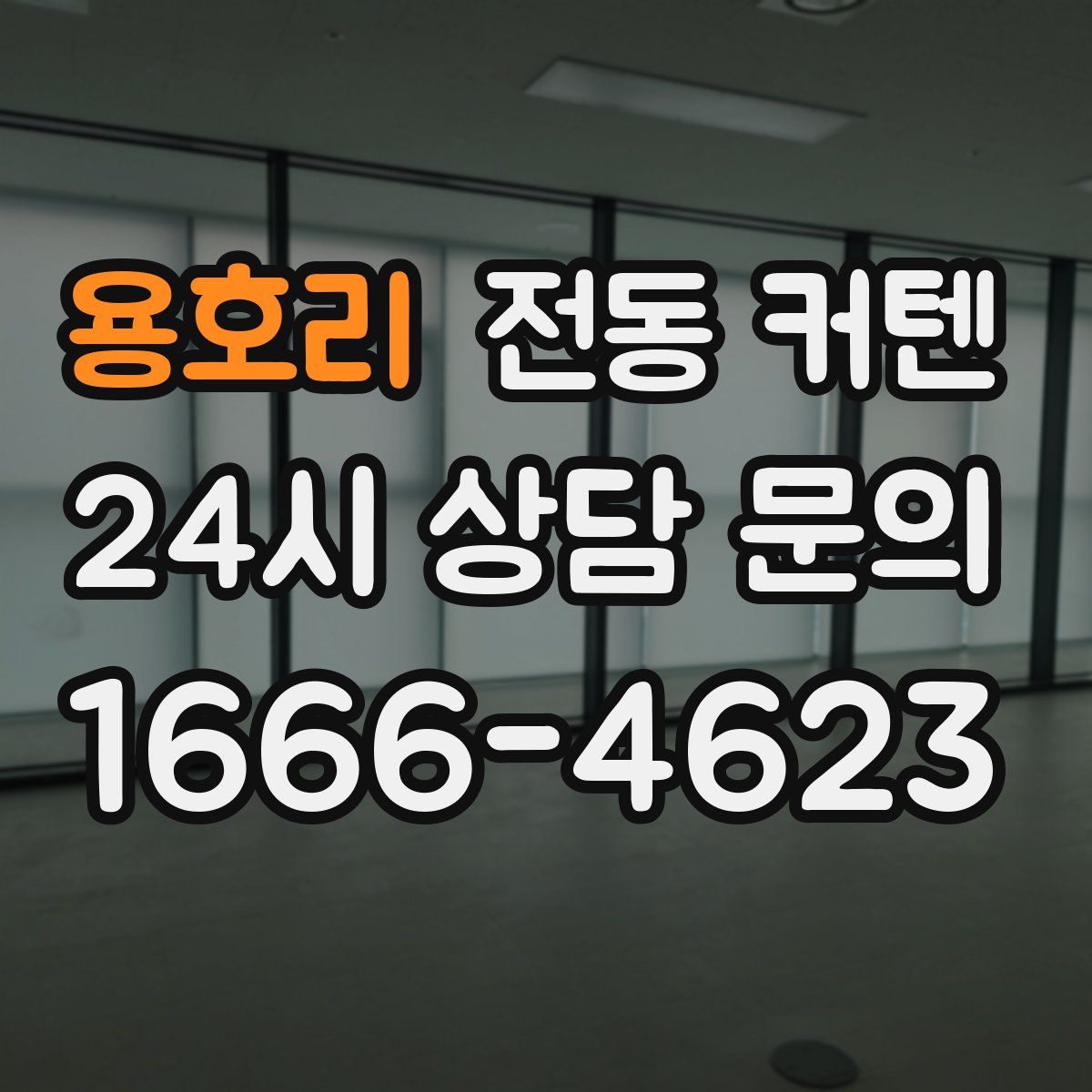 용호리 전동 커텐