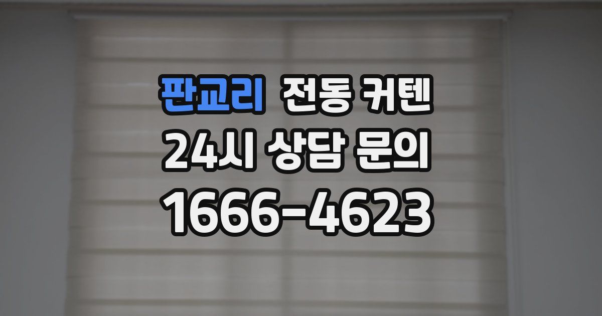 판교리 전동 커텐