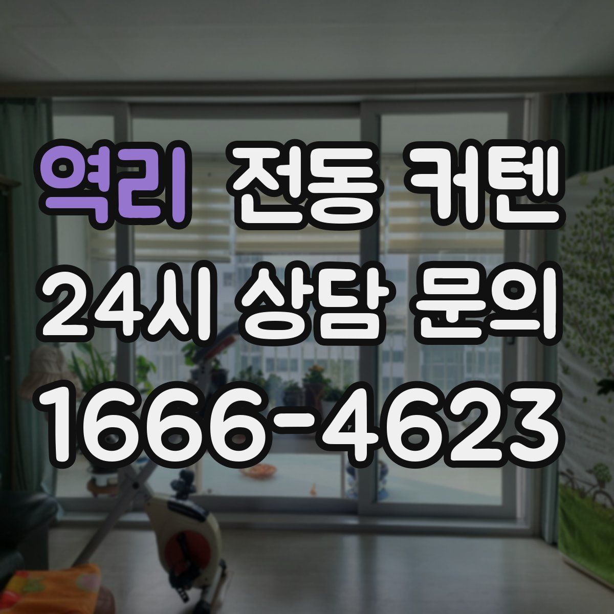 역리 전동 커텐