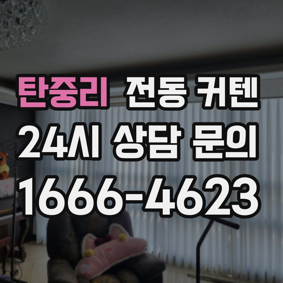 탄중리 전동 커텐