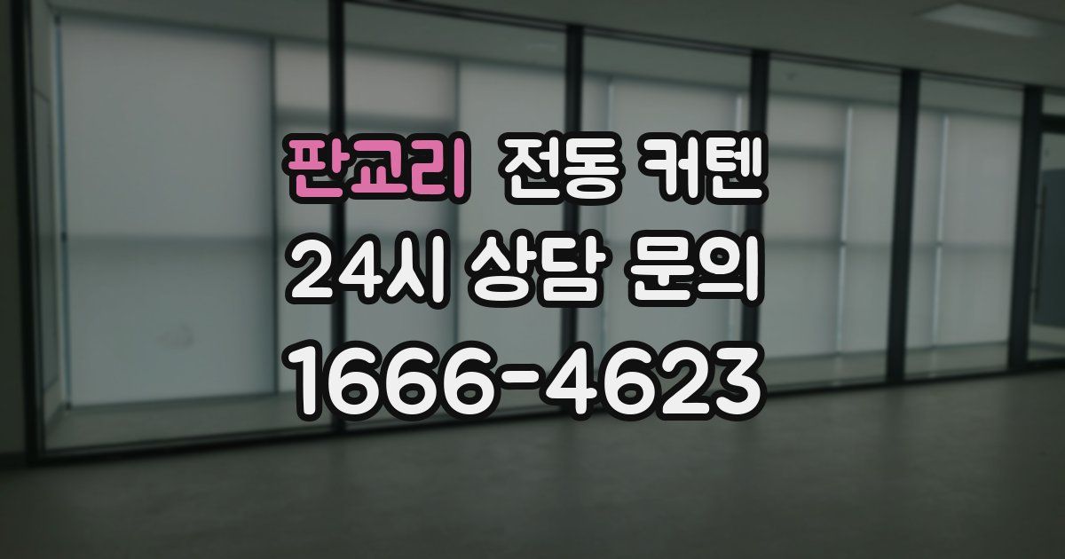 판교리 전동 커텐