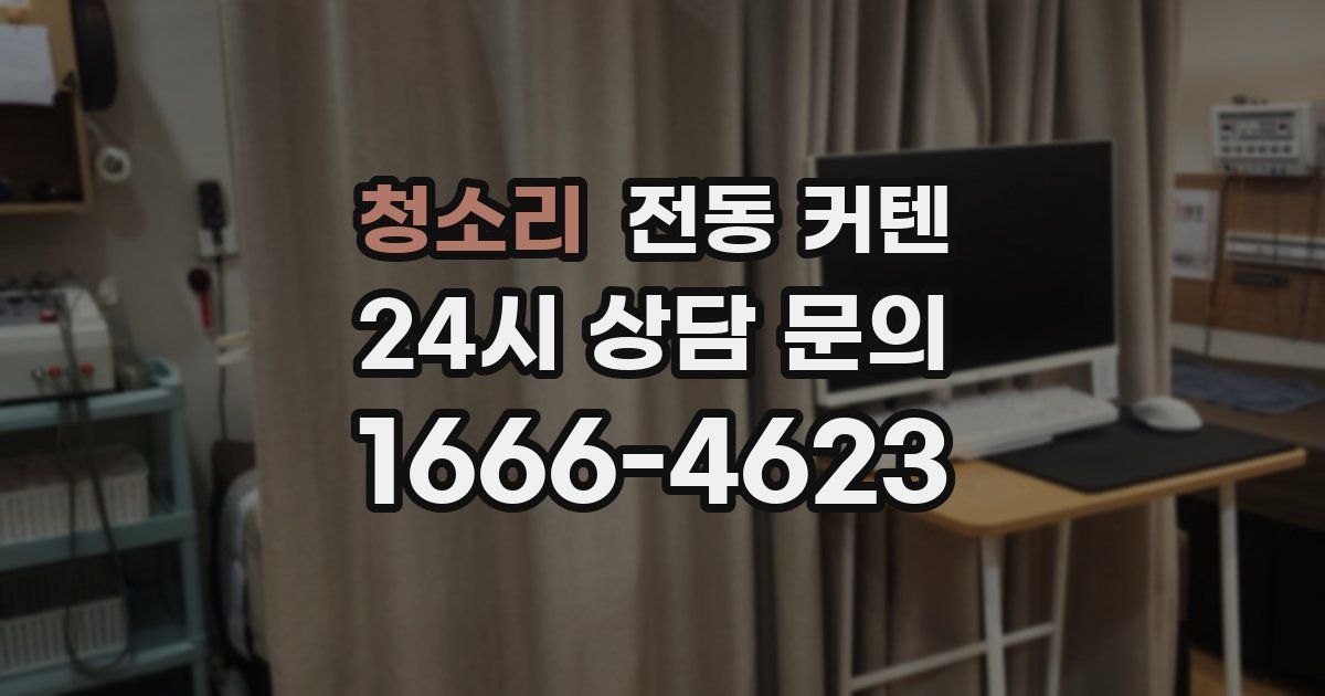 청소리 전동 커텐