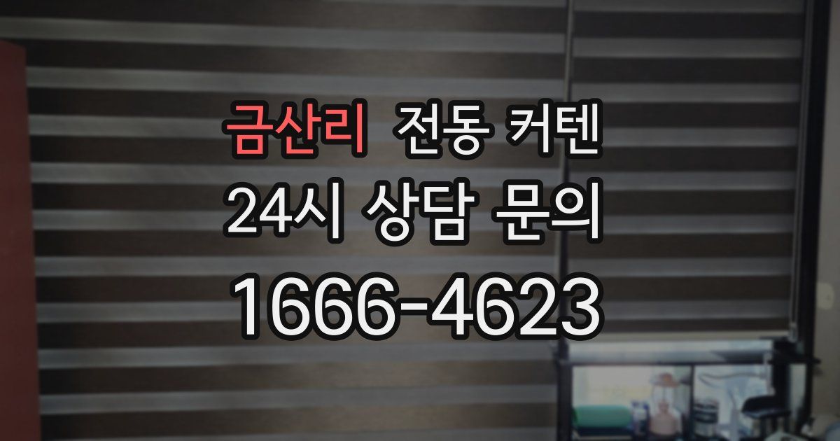 금산리 전동 커텐