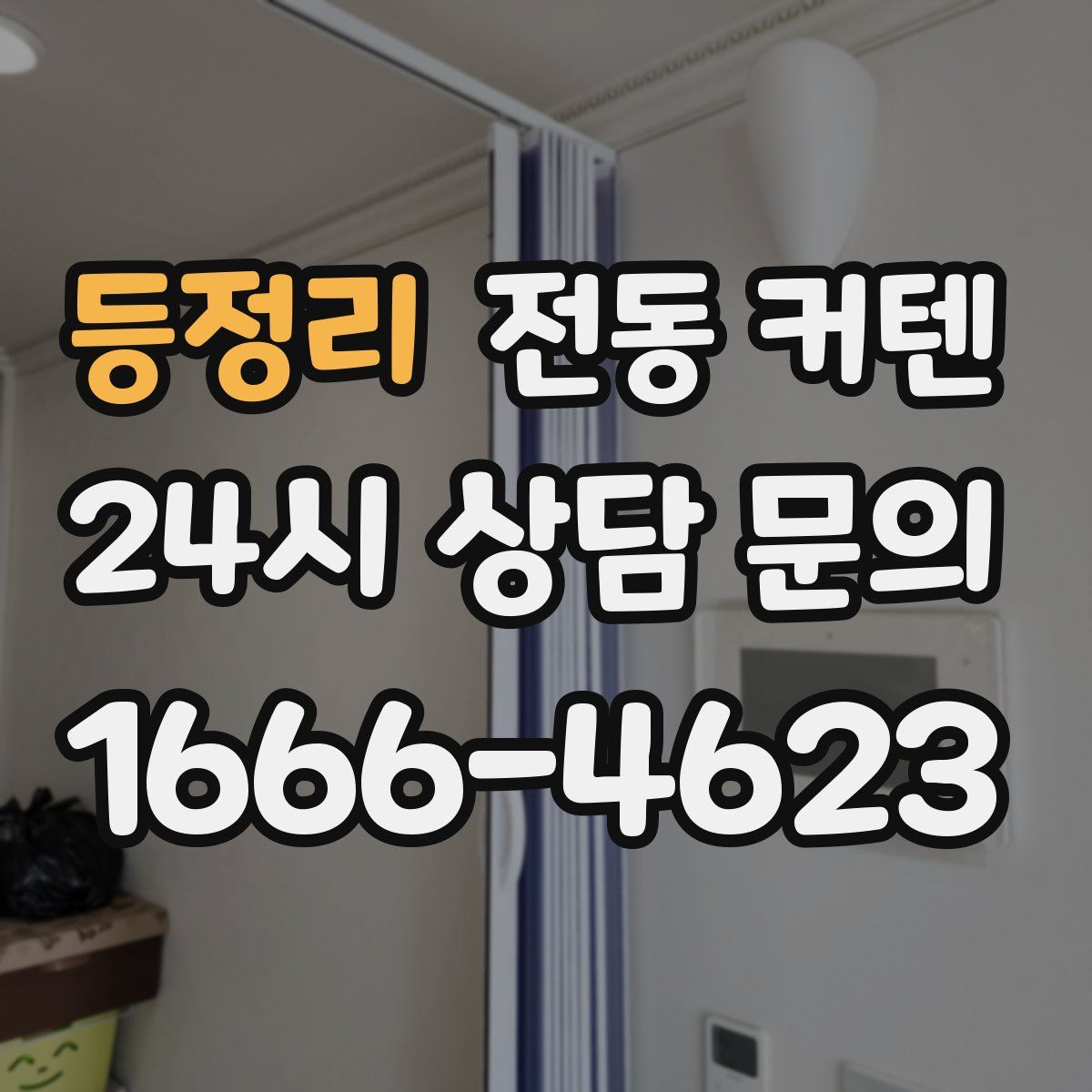 등정리 전동 커텐