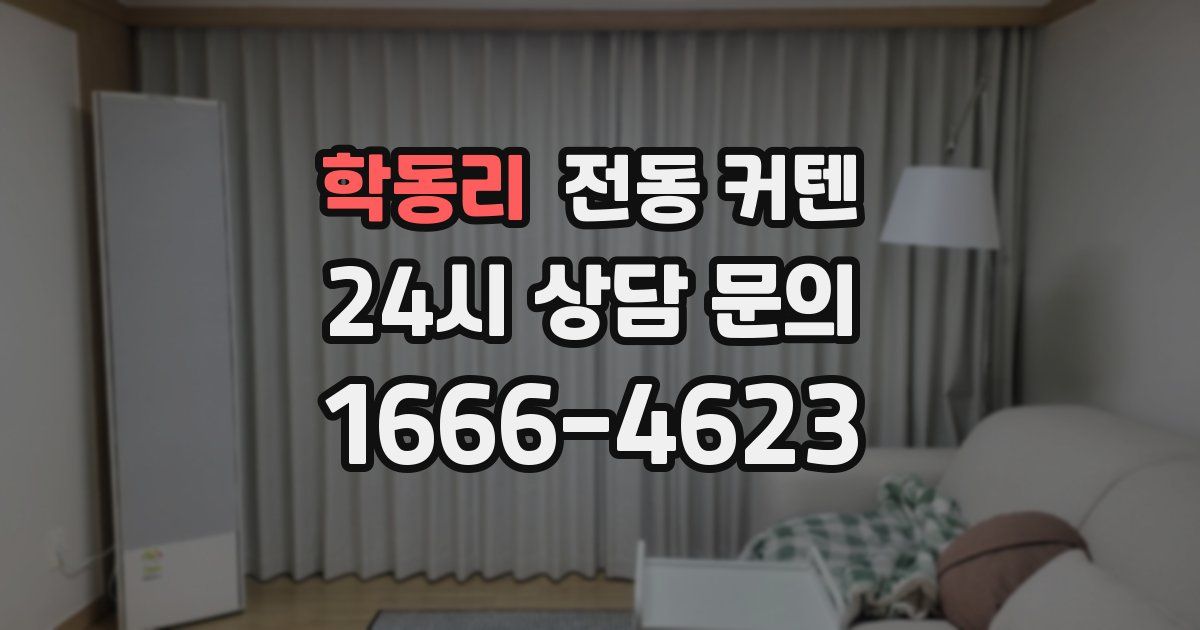 학동리 전동 커텐