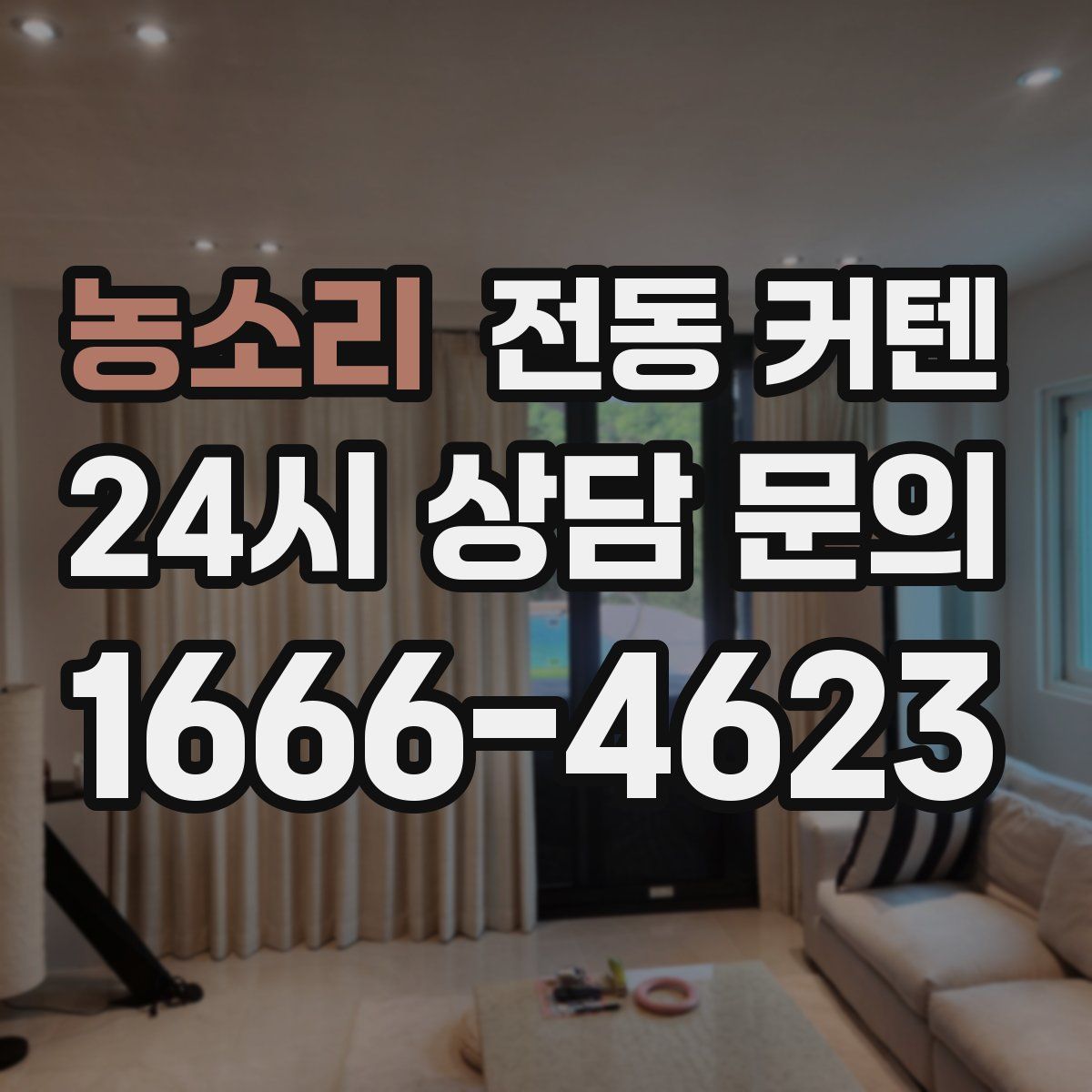 농소리 전동 커텐