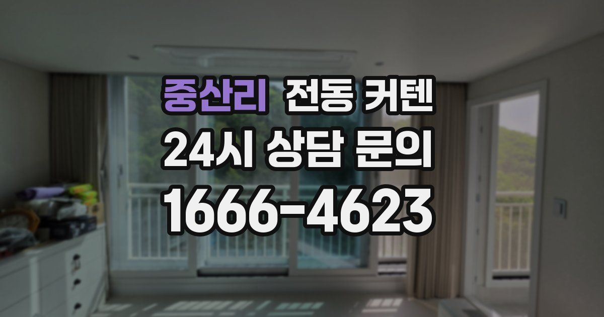 중산리 전동 커텐