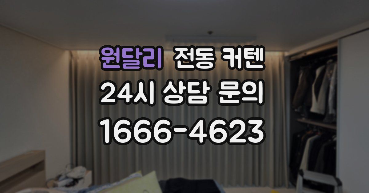 원달리 전동 커텐