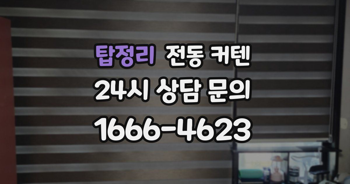 탑정리 전동 커텐