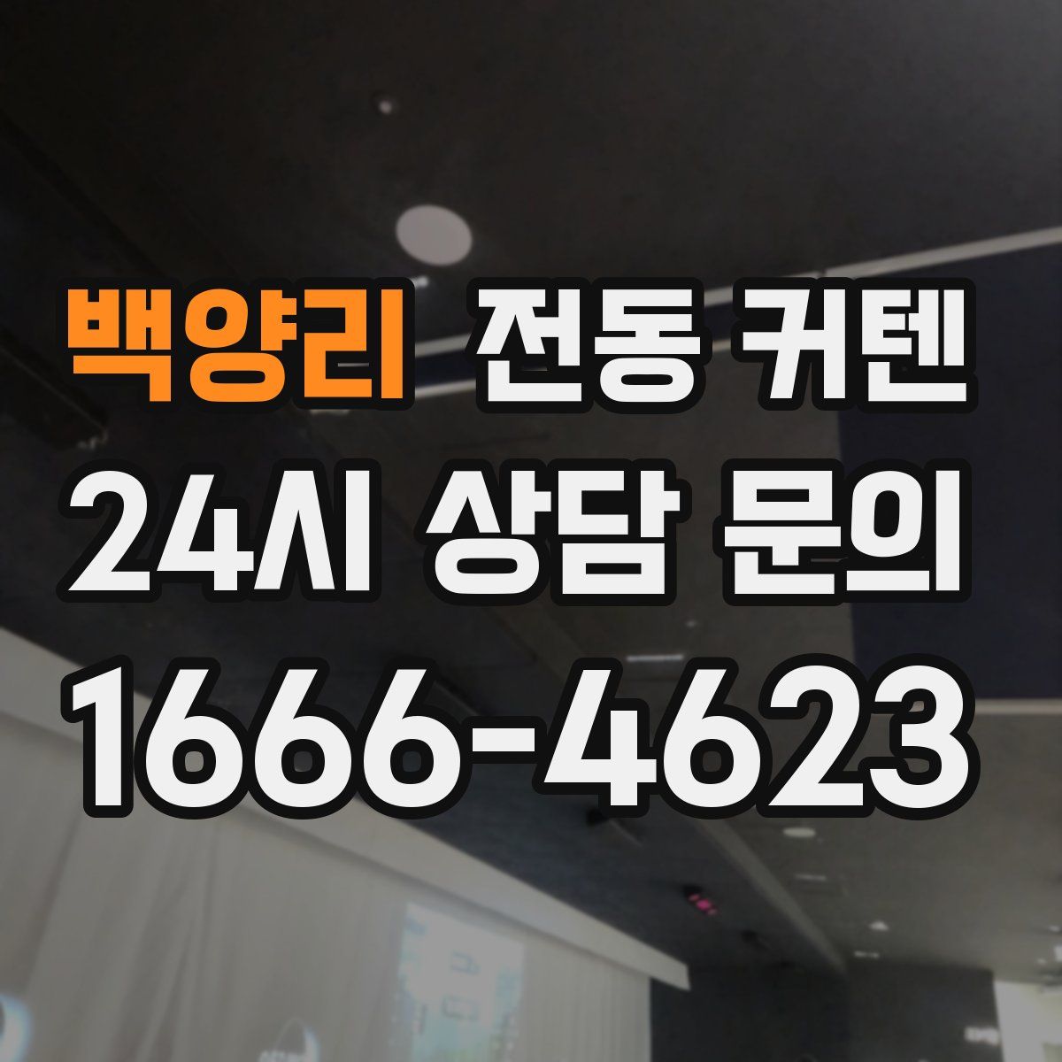 백양리 전동 커텐
