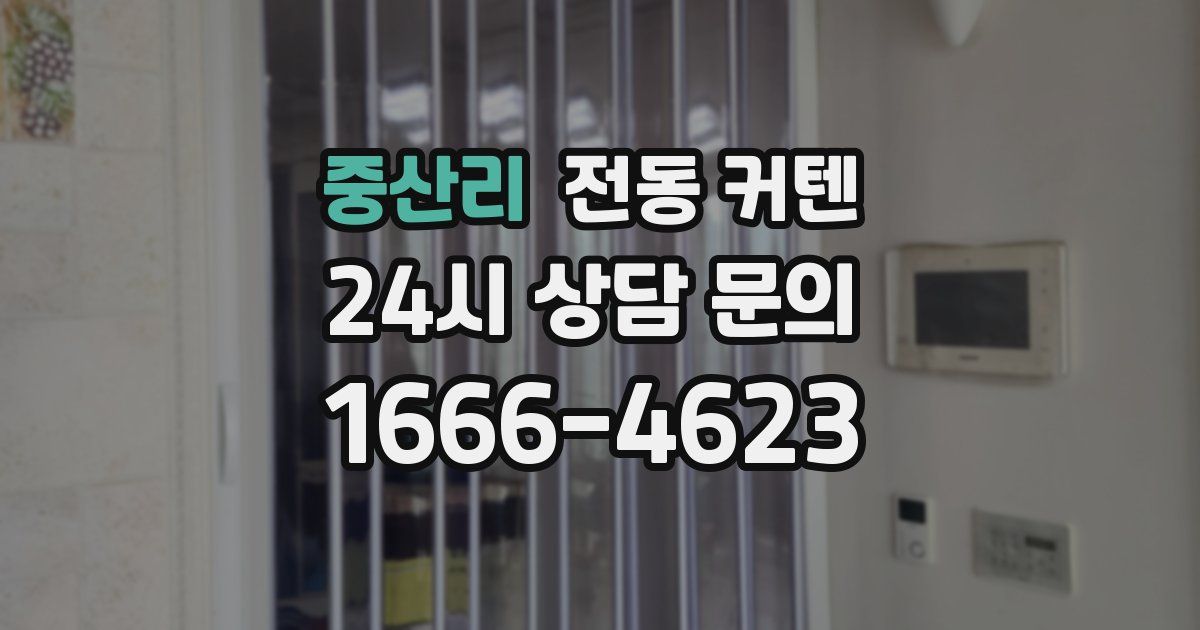 중산리 전동 커텐