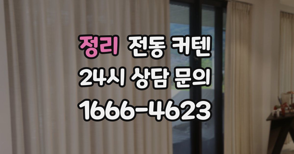 정리 전동 커텐