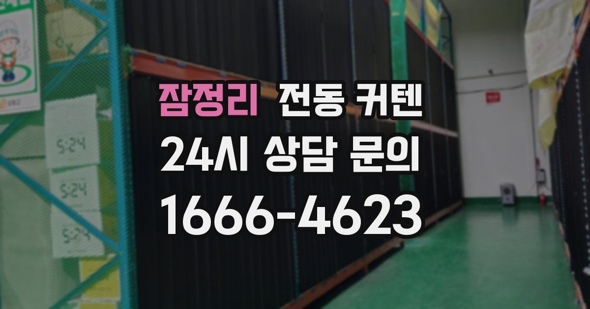 잠정리 전동 커텐