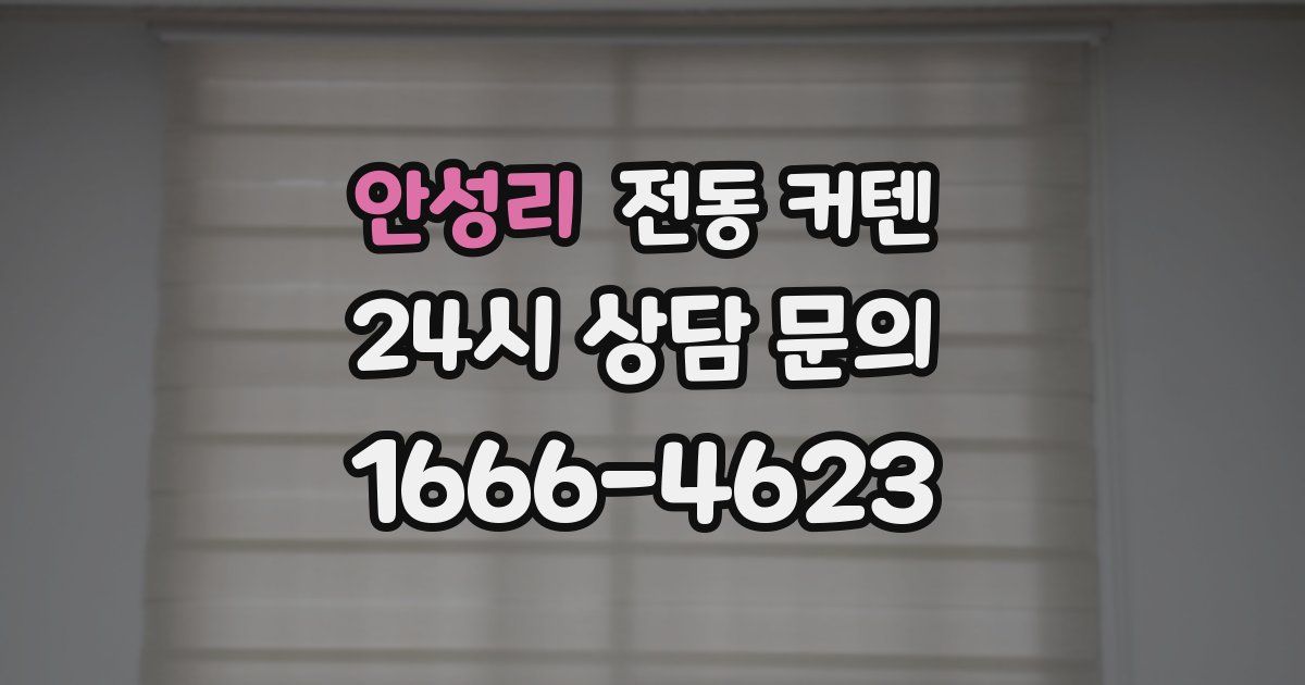 안성리 전동 커텐