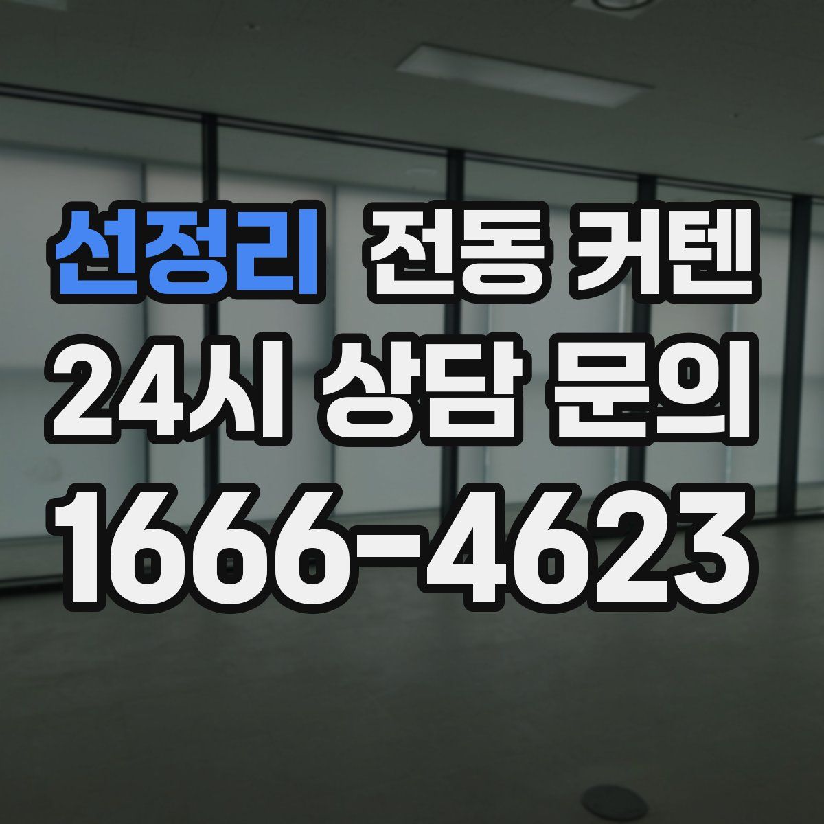 선정리 전동 커텐