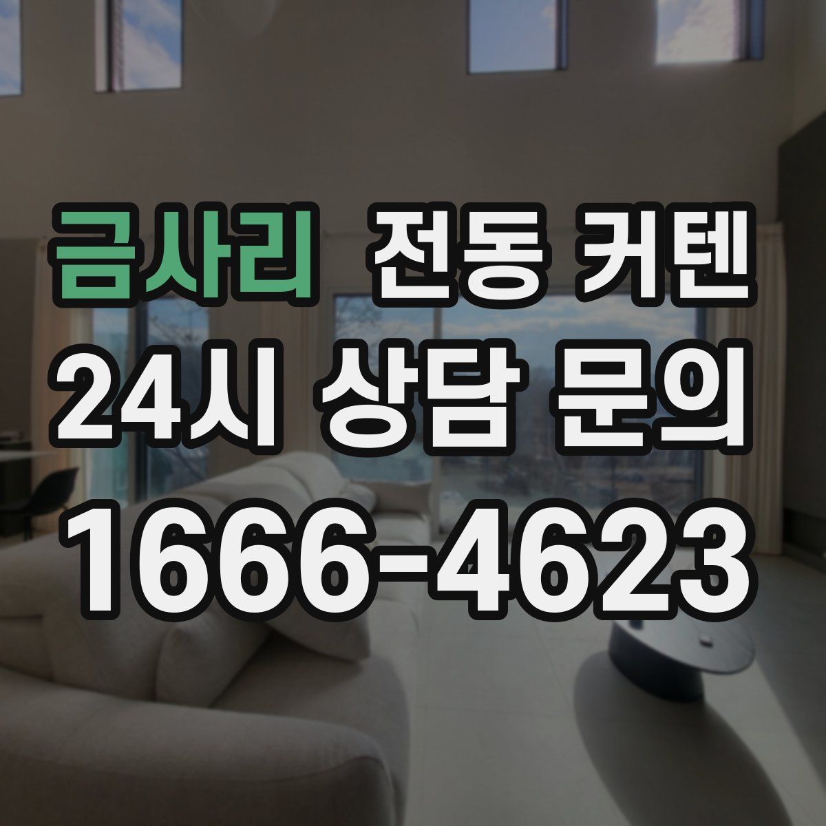 금사리 전동 커텐