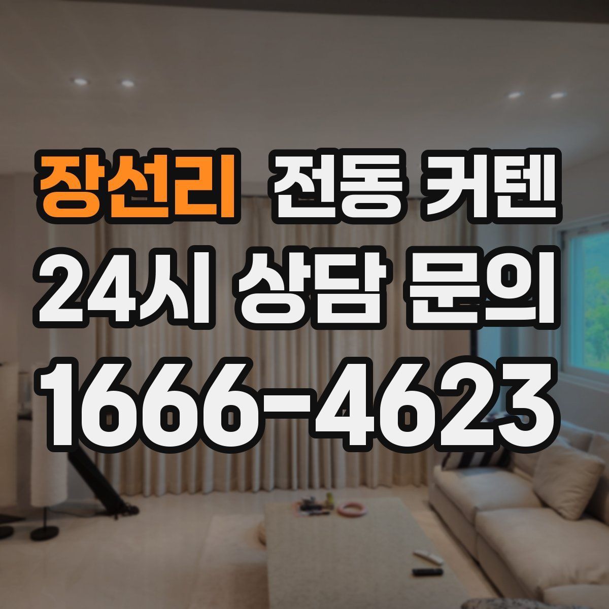 장선리 전동 커텐