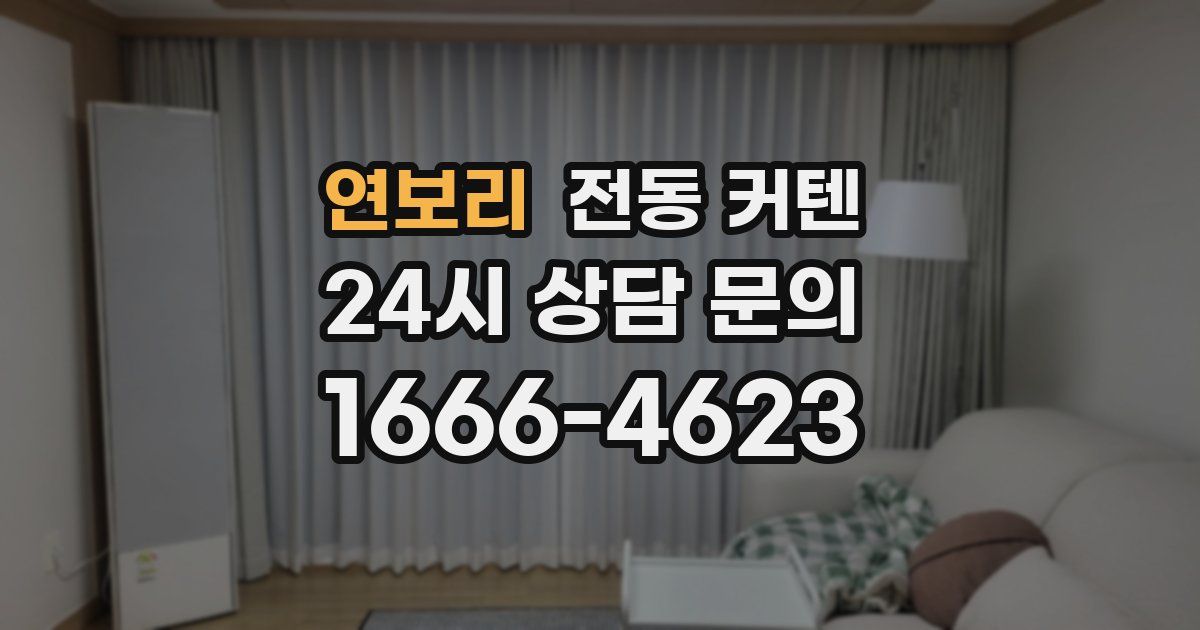 연보리 전동 커텐