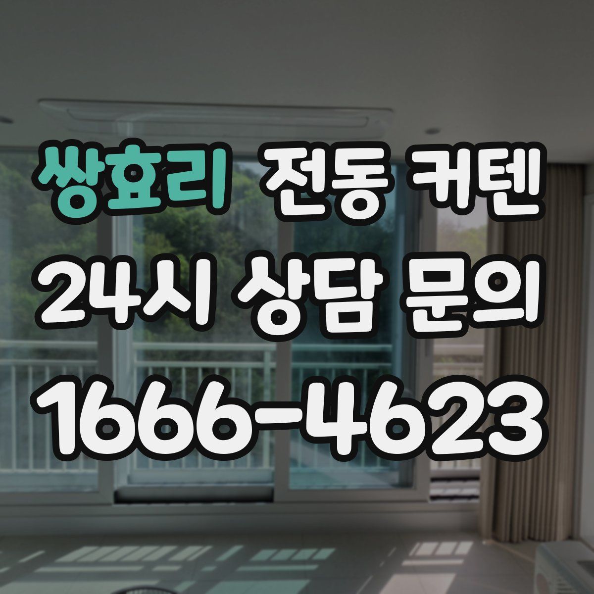 쌍효리 전동 커텐