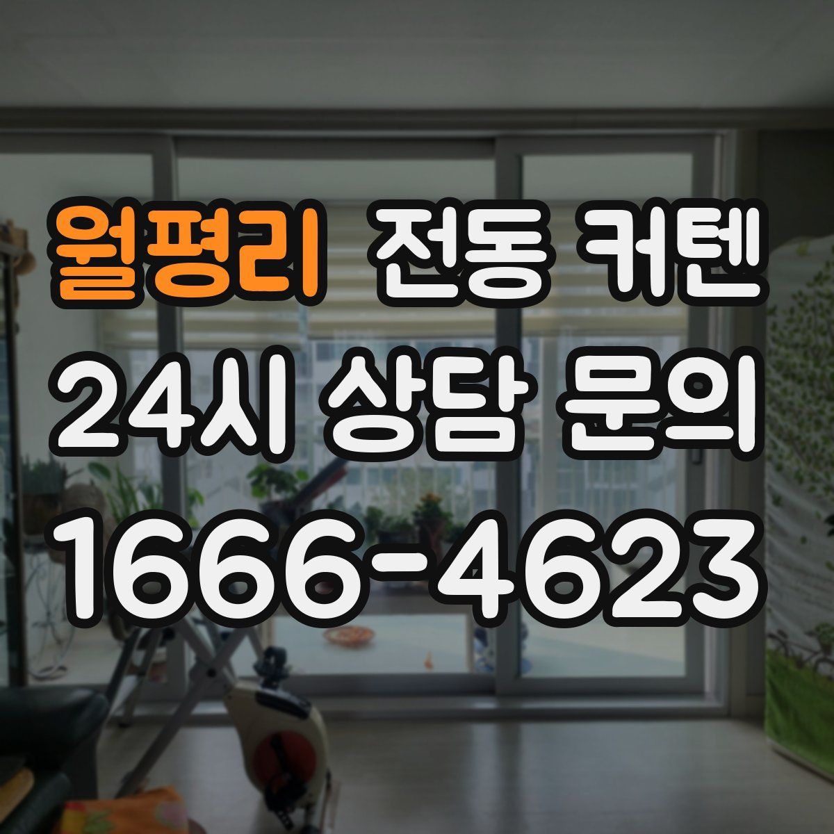 월평리 전동 커텐