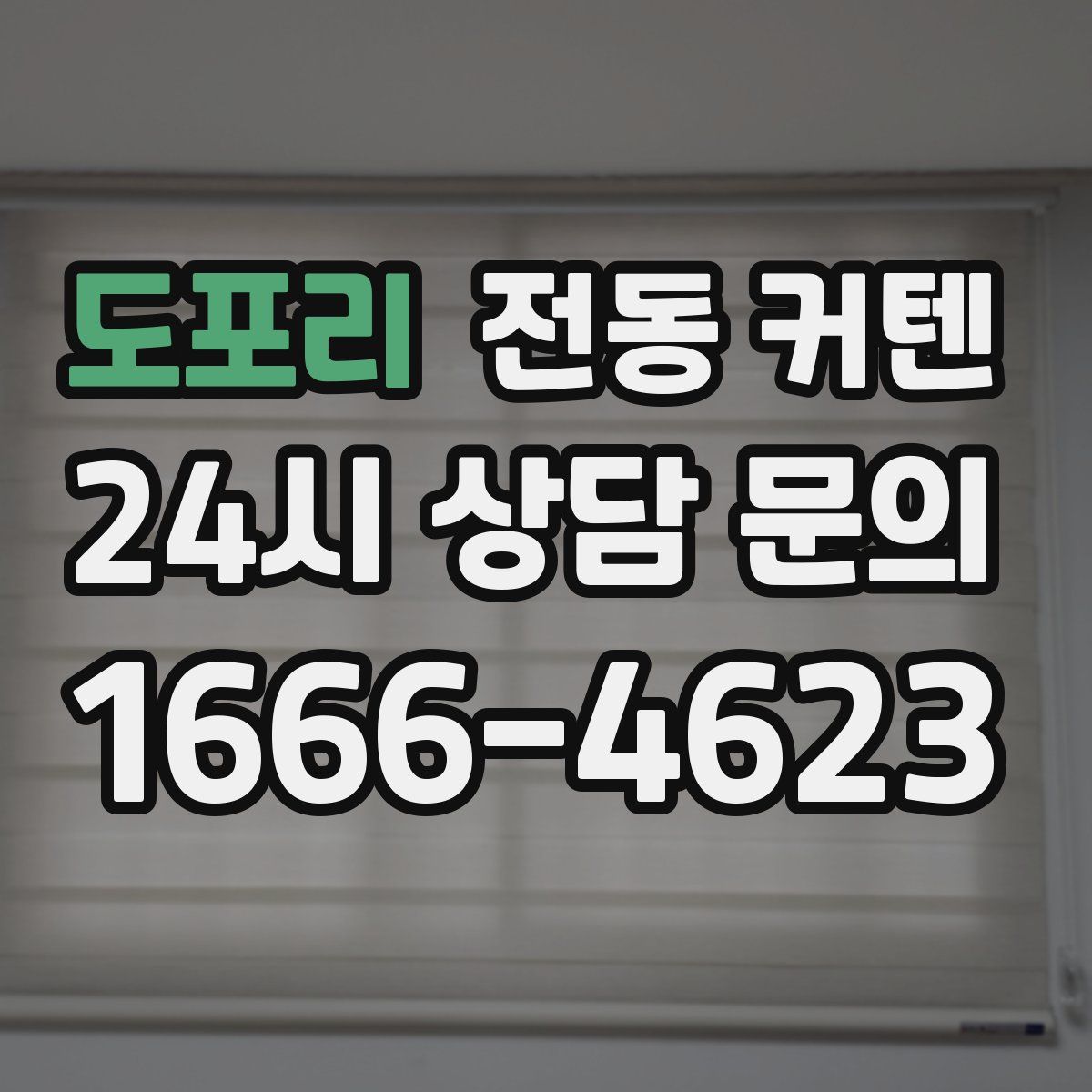 도포리 전동 커텐