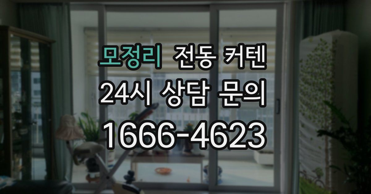 모정리 전동 커텐