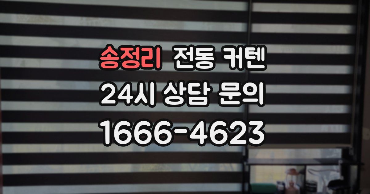 송정리 전동 커텐