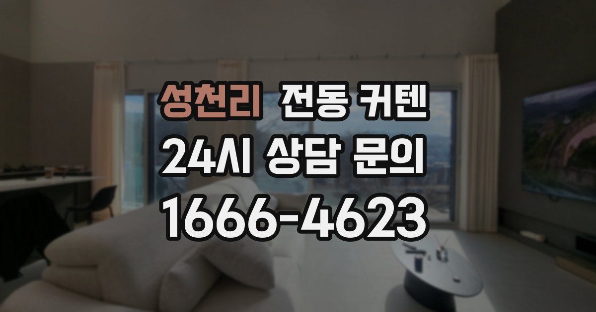 성천리 전동 커텐