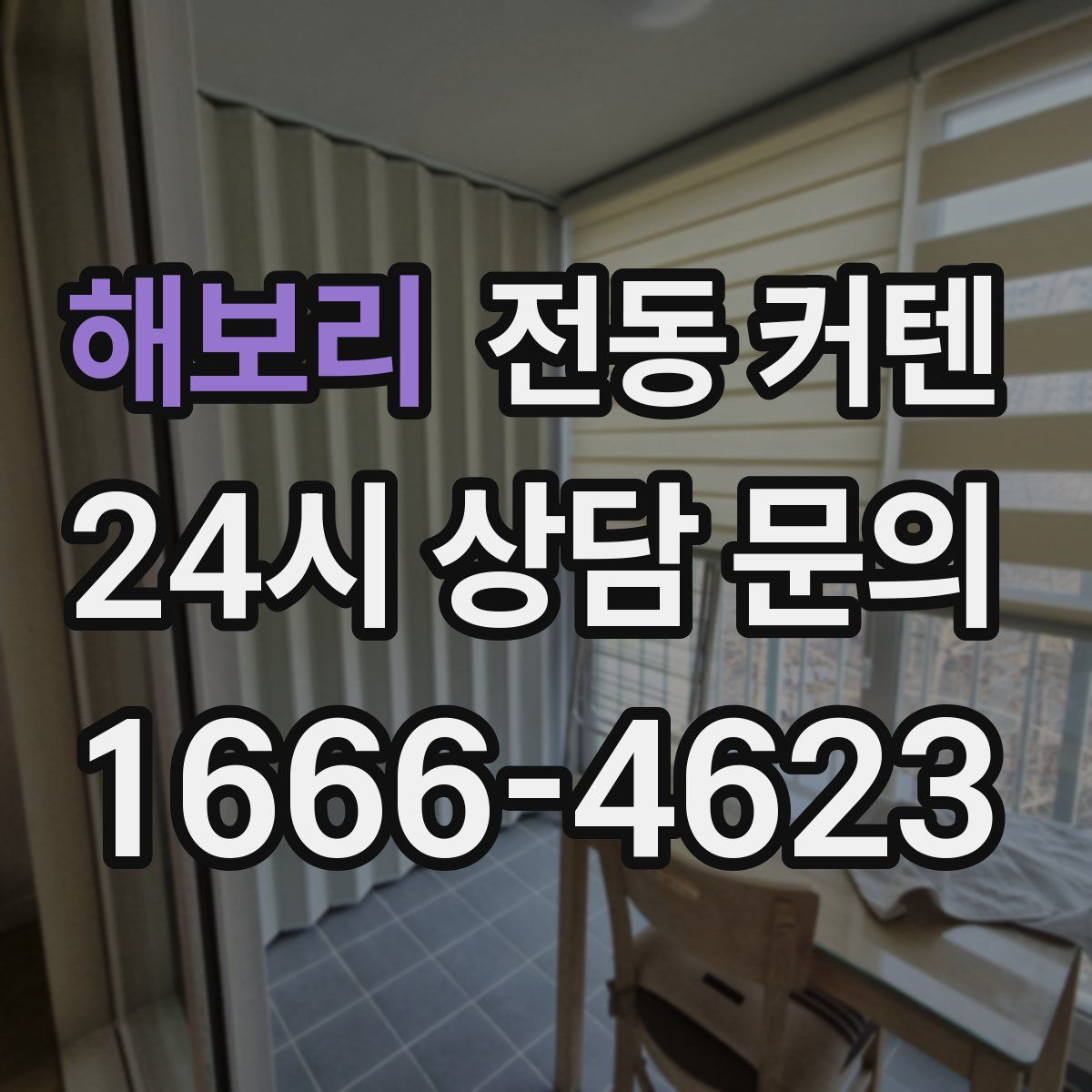 해보리 전동 커텐