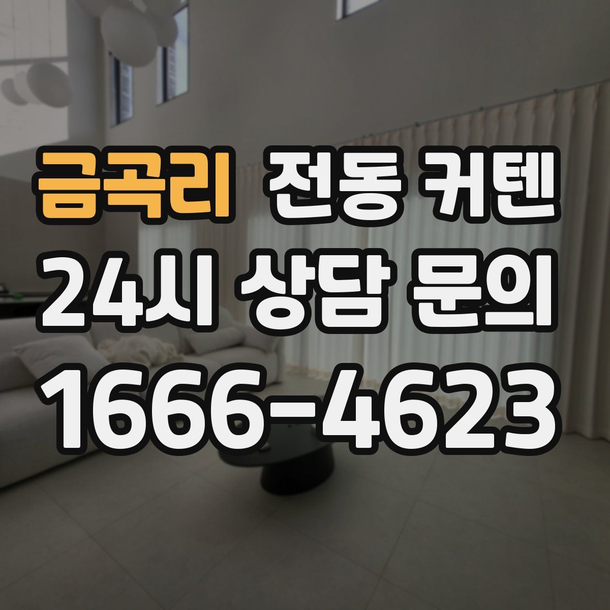 금곡리 전동 커텐