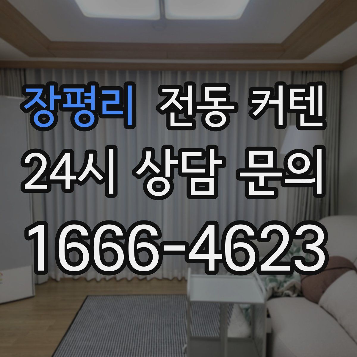 장평리 전동 커텐