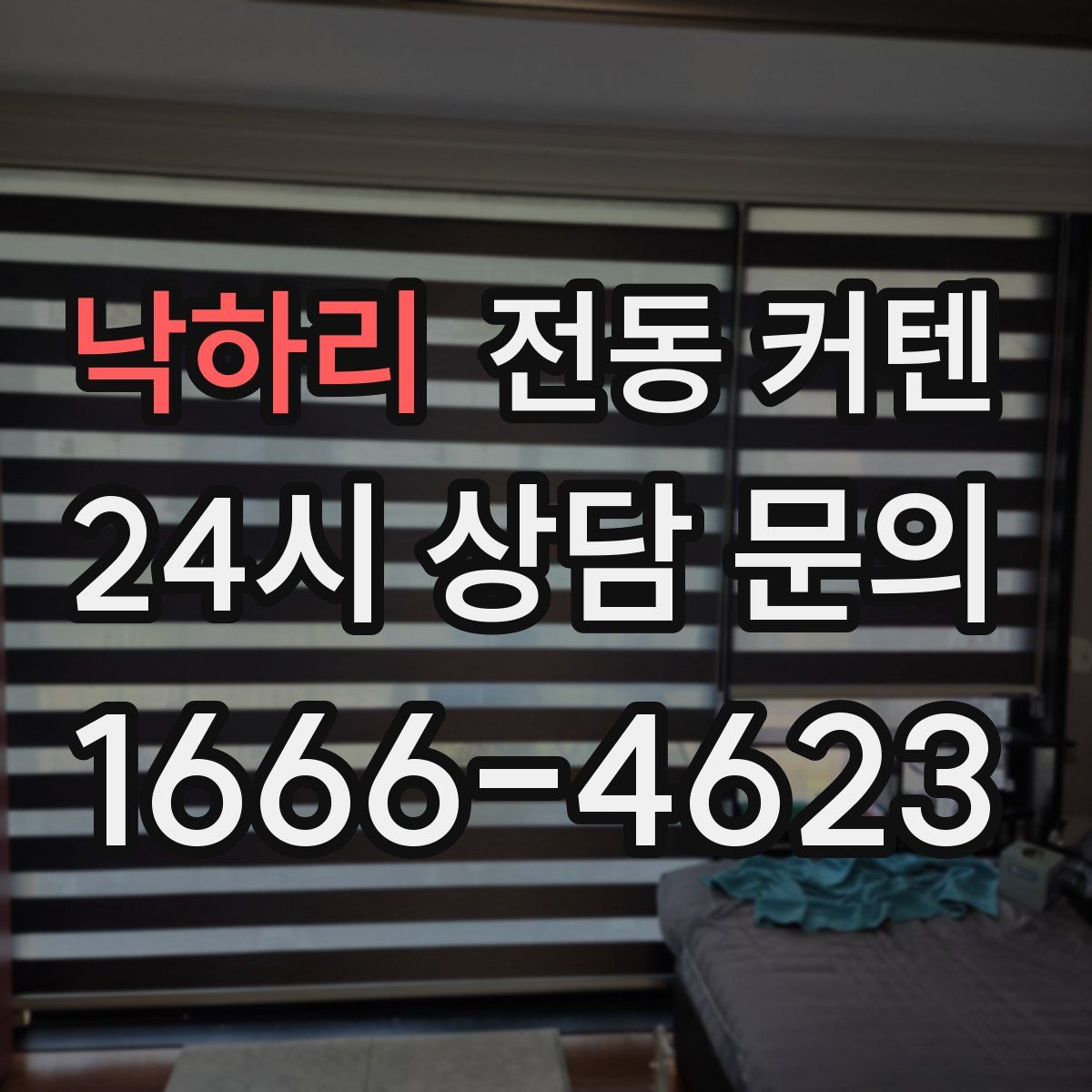 낙하리 전동 커텐