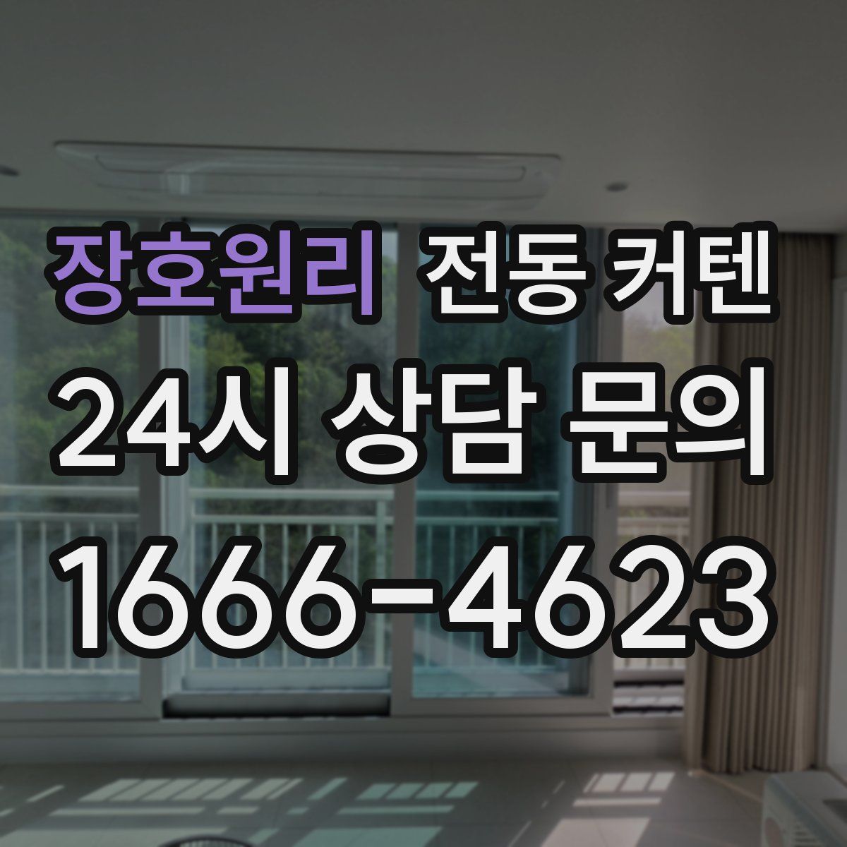 장호원리 전동 커텐