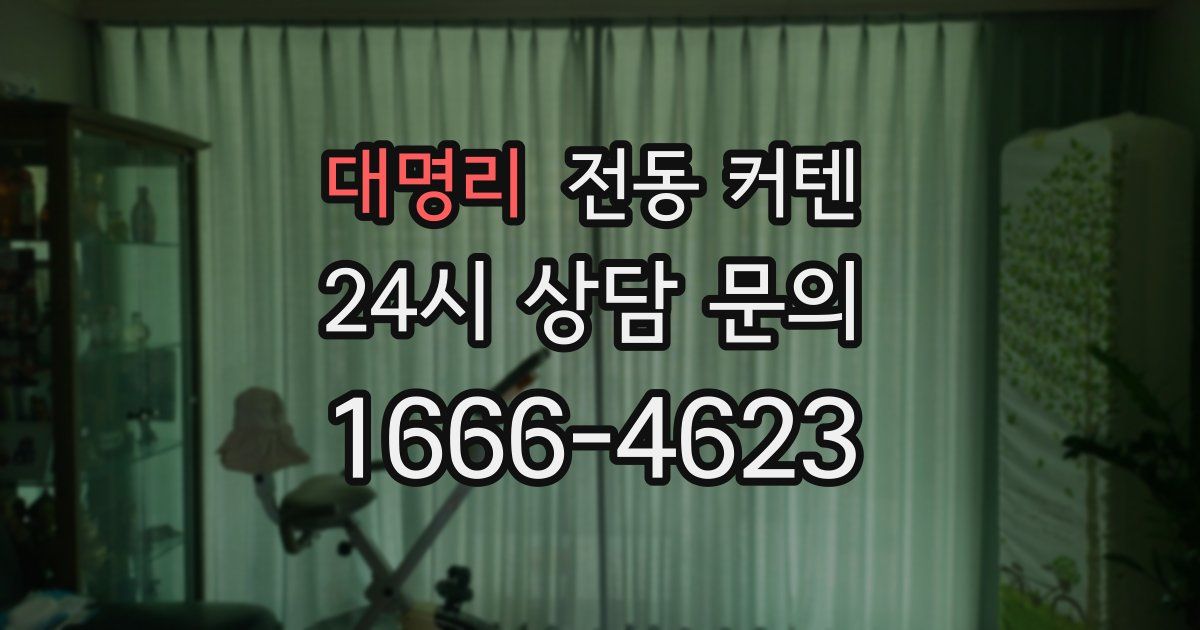 대명리 전동 커텐
