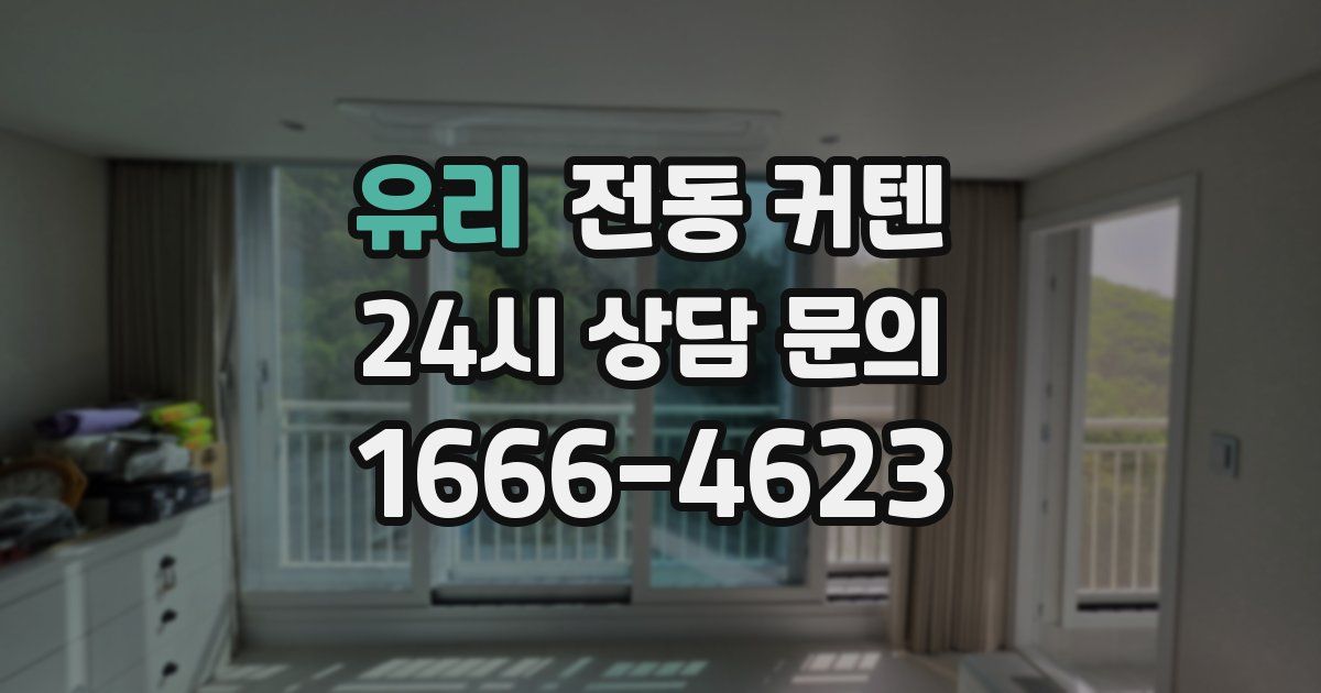 유리 전동 커텐